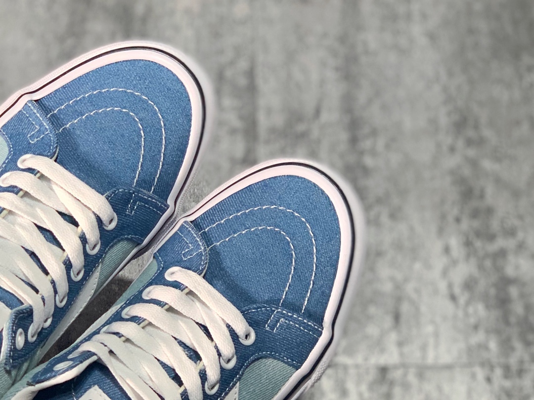 140 VANS SK8-MID 牛仔帆布蓝 经典中帮板鞋