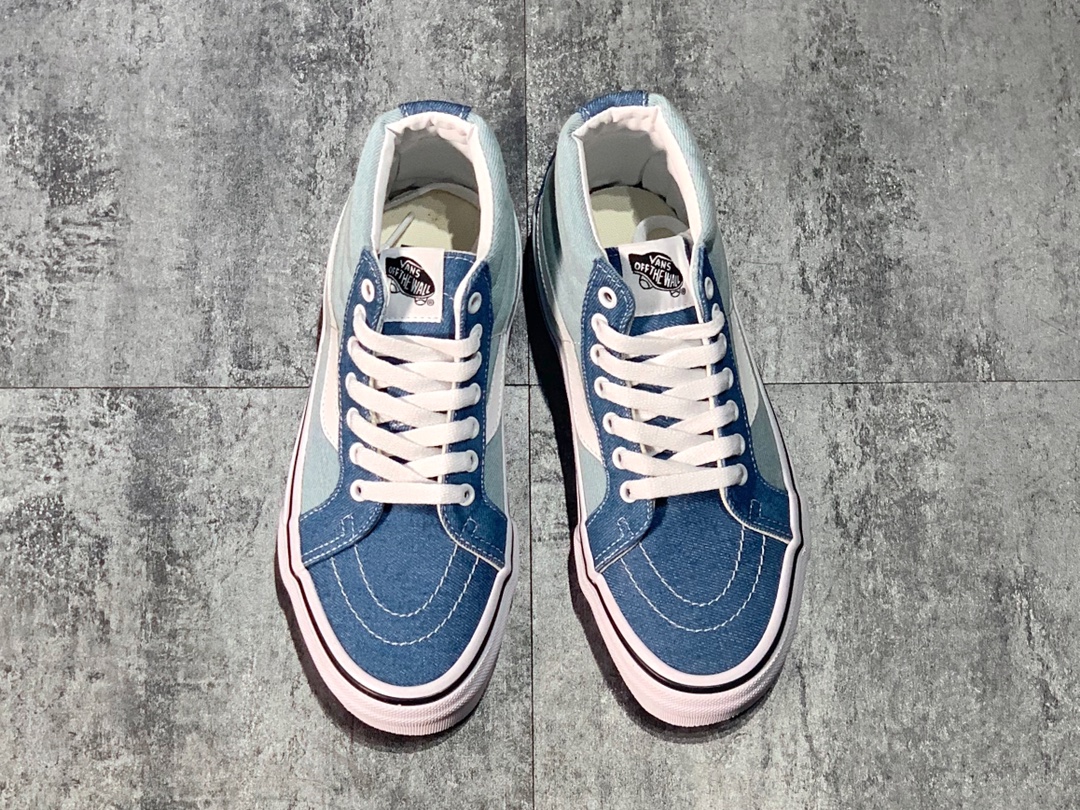 140 VANS SK8-MID 牛仔帆布蓝 经典中帮板鞋