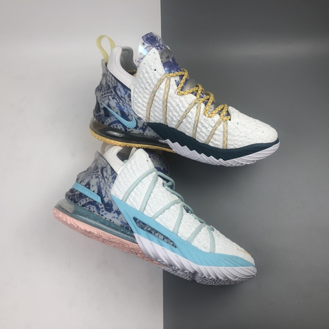 280 Nk Lebron China XVIII EP”Empire Jade”勒布朗·詹姆斯18代签名战靴室内实战高帮运动飞织篮球鞋 DB8148-100