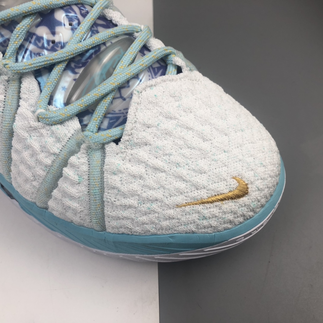 280 Nk Lebron China XVIII EP”Empire Jade”勒布朗·詹姆斯18代签名战靴室内实战高帮运动飞织篮球鞋 DB8148-100
