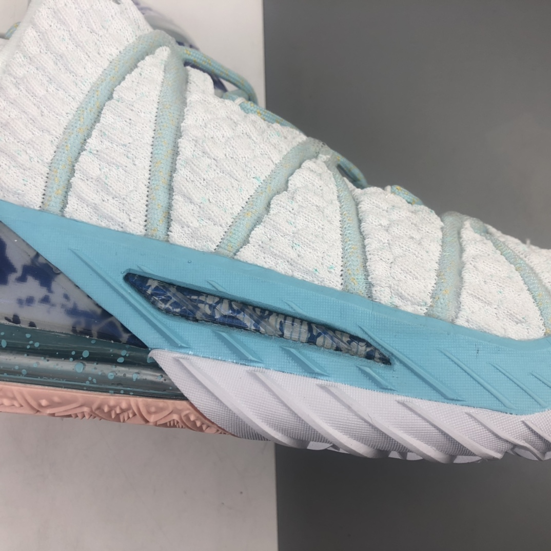 280 Nk Lebron China XVIII EP”Empire Jade”勒布朗·詹姆斯18代签名战靴室内实战高帮运动飞织篮球鞋 DB8148-100