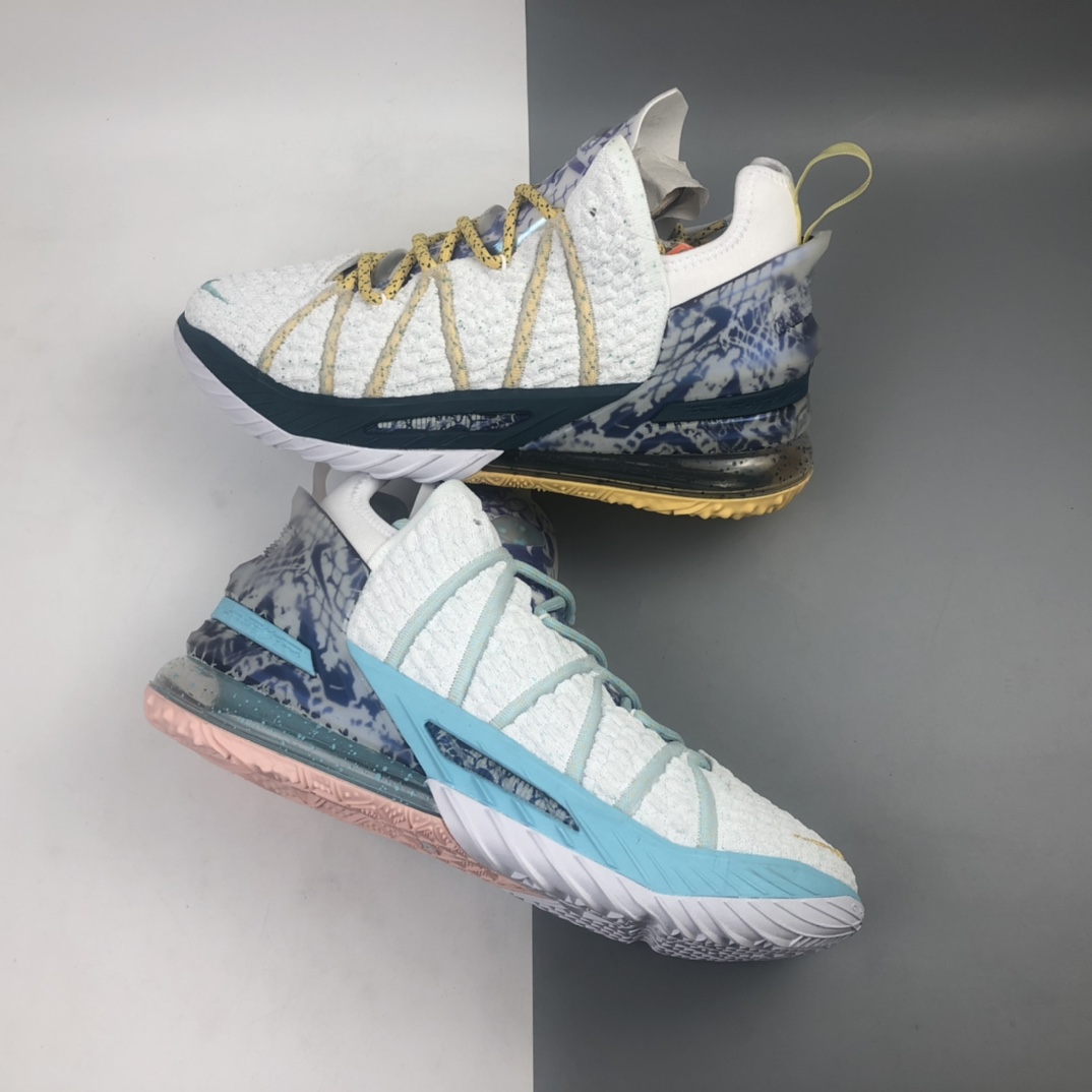 280 Nk Lebron China XVIII EP”Empire Jade”勒布朗·詹姆斯18代签名战靴室内实战高帮运动飞织篮球鞋 DB8148-100