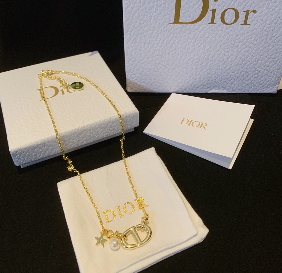 NO:101044,Dior new necklace CD star pearl necklace, Dior necklace, dior, necklace19860909Dior新款项链CD星星珍珠项链,Dior项链,dior,necklace,Jewelry