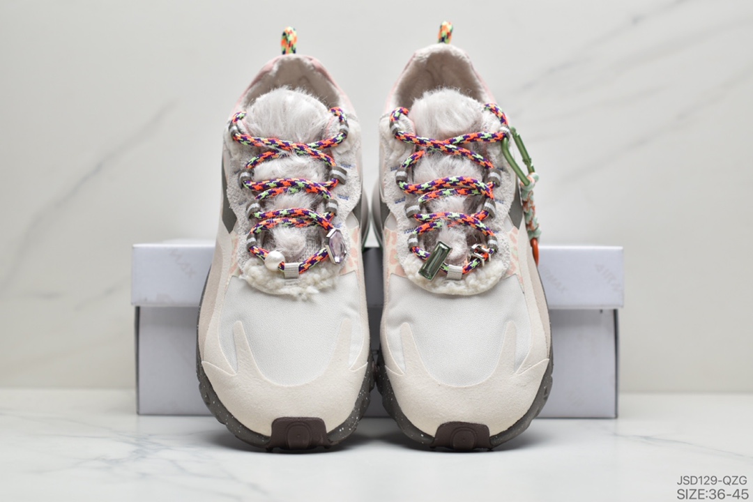200 Nike Air Max 270 React SE”Light Grey/Wood Brown”270瑞亚赛车系列后半掌气垫百搭运动慢跑鞋“浅灰木褐棕钻石绒毛”DC3277-181