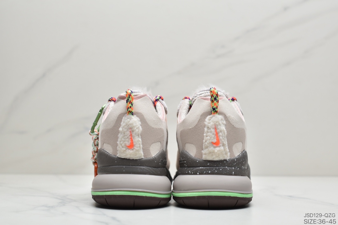 200 Nike Air Max 270 React SE”Light Grey/Wood Brown”270瑞亚赛车系列后半掌气垫百搭运动慢跑鞋“浅灰木褐棕钻石绒毛”DC3277-181
