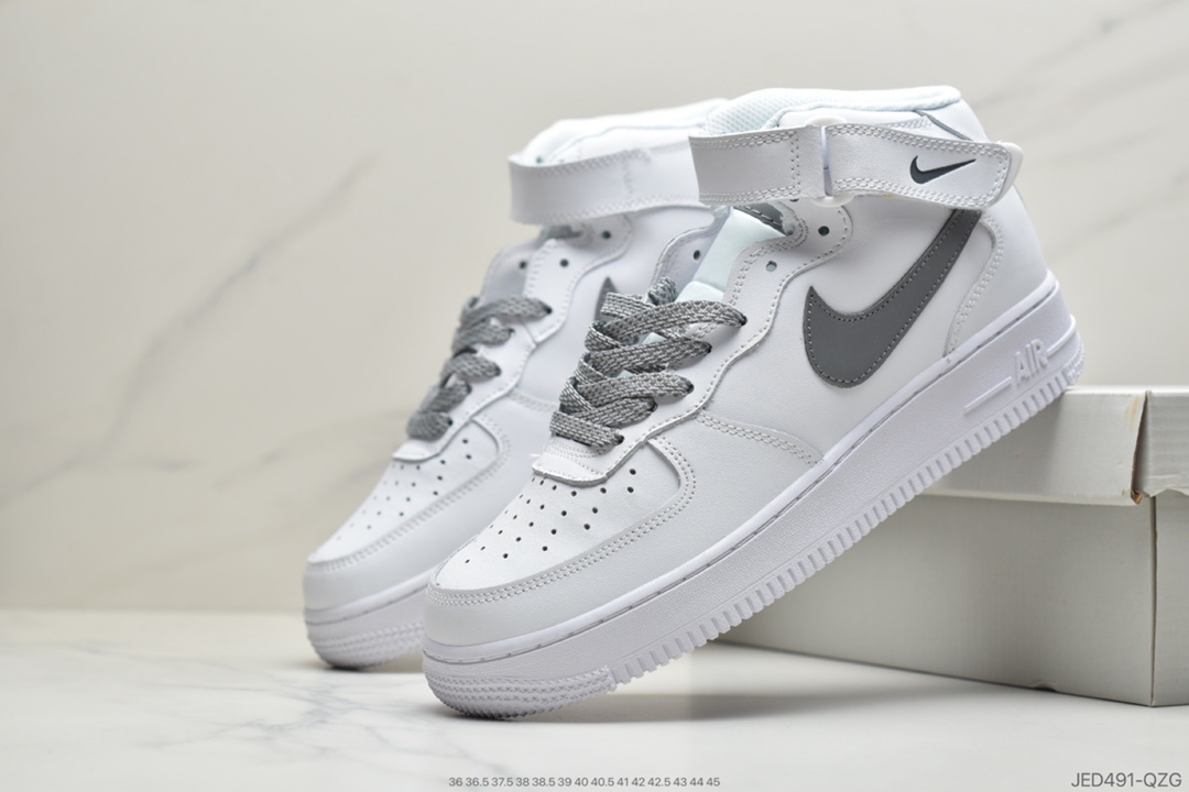 150 公司级Nike Air Force 1 Mid'07  3M反光空军一号中帮运动板鞋 366731-606