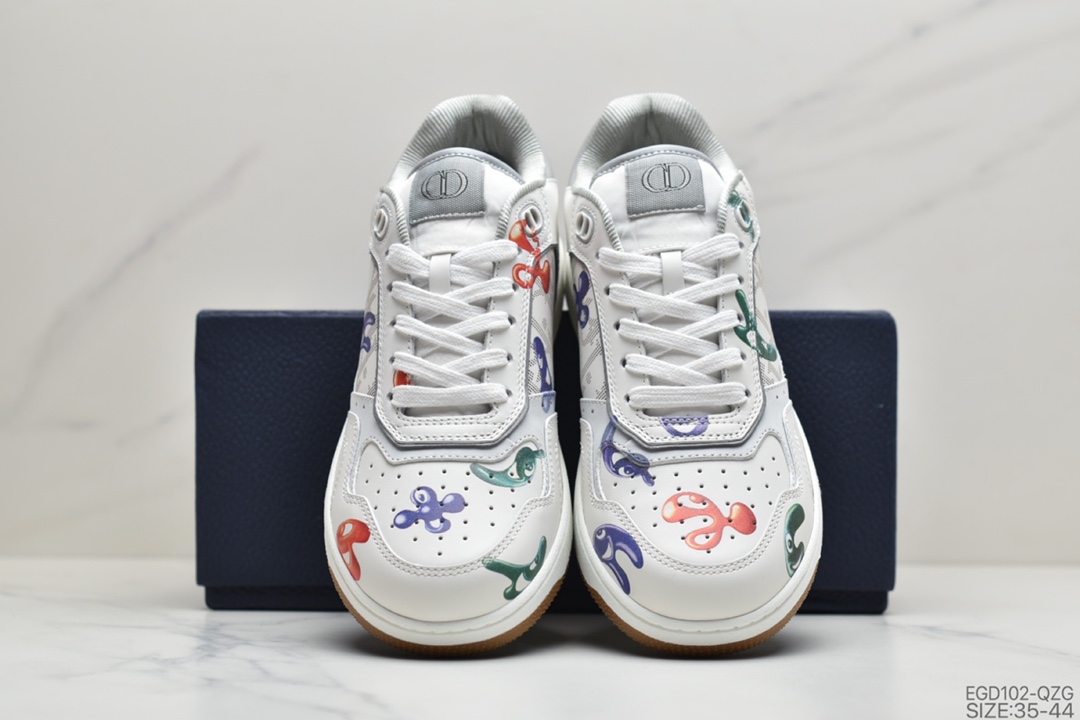 400 公司级迪奥 Dior & Kenny Scharf 联名推出情侣赠礼 B27 Oblique Galaxy 涂鸦低帮运动鞋