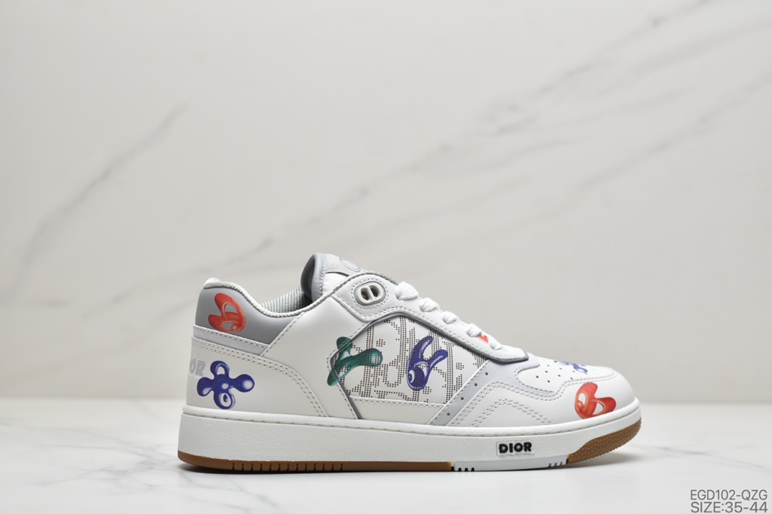 400 公司级迪奥 Dior & Kenny Scharf 联名推出情侣赠礼 B27 Oblique Galaxy 涂鸦低帮运动鞋