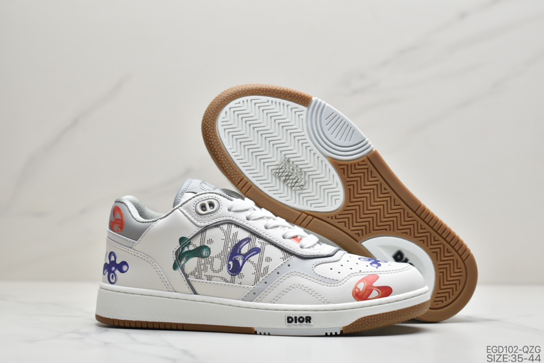 400 公司级迪奥 Dior & Kenny Scharf 联名推出情侣赠礼 B27 Oblique Galaxy 涂鸦低帮运动鞋