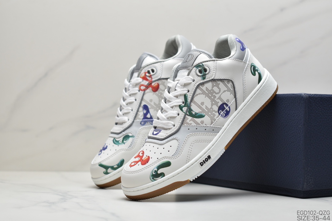 400 公司级迪奥 Dior & Kenny Scharf 联名推出情侣赠礼 B27 Oblique Galaxy 涂鸦低帮运动鞋