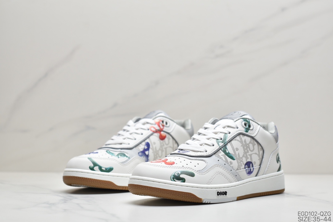 400 公司级迪奥 Dior & Kenny Scharf 联名推出情侣赠礼 B27 Oblique Galaxy 涂鸦低帮运动鞋