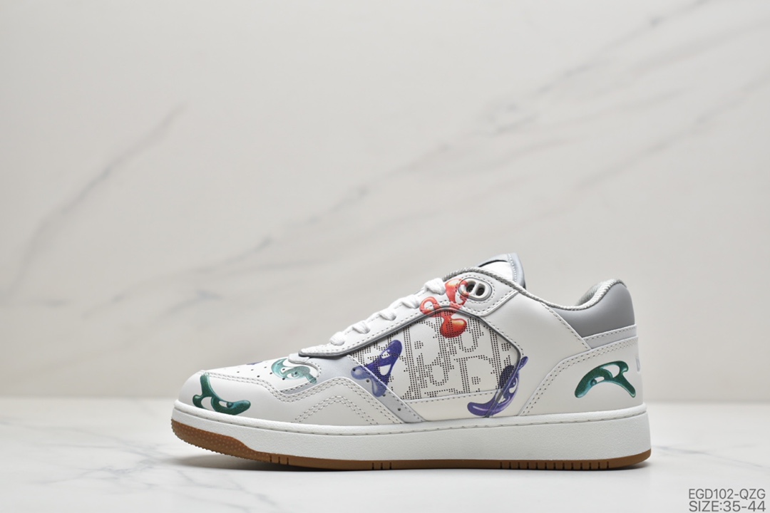 400 公司级迪奥 Dior & Kenny Scharf 联名推出情侣赠礼 B27 Oblique Galaxy 涂鸦低帮运动鞋