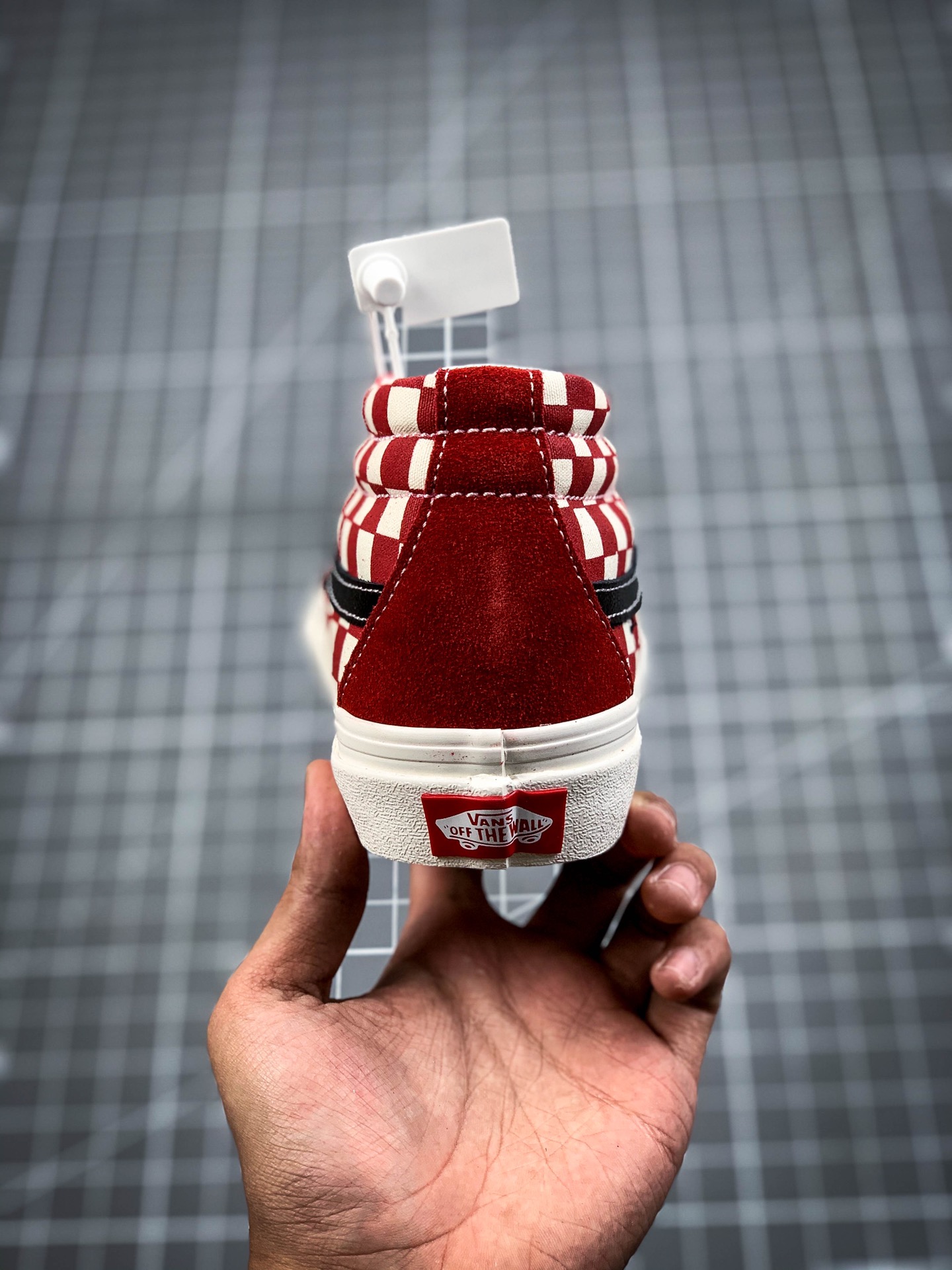 160  Vans Sk8-Hi Vlt Lx 大格子棋盘格皮面拼接高帮板鞋 VN0A4U3C2P9