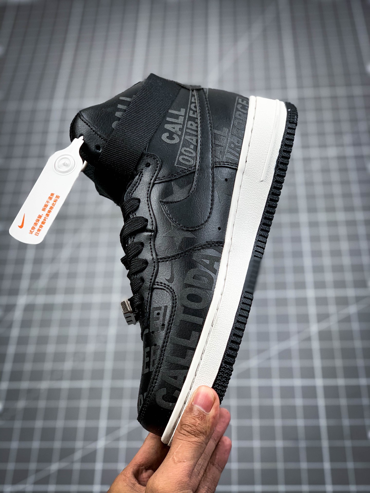 220 Nike Air Force 1 High’07 LV8 Premium “Toll Free” 黑灰3M 空军一号中帮百搭休闲运动板鞋 CU1414-001