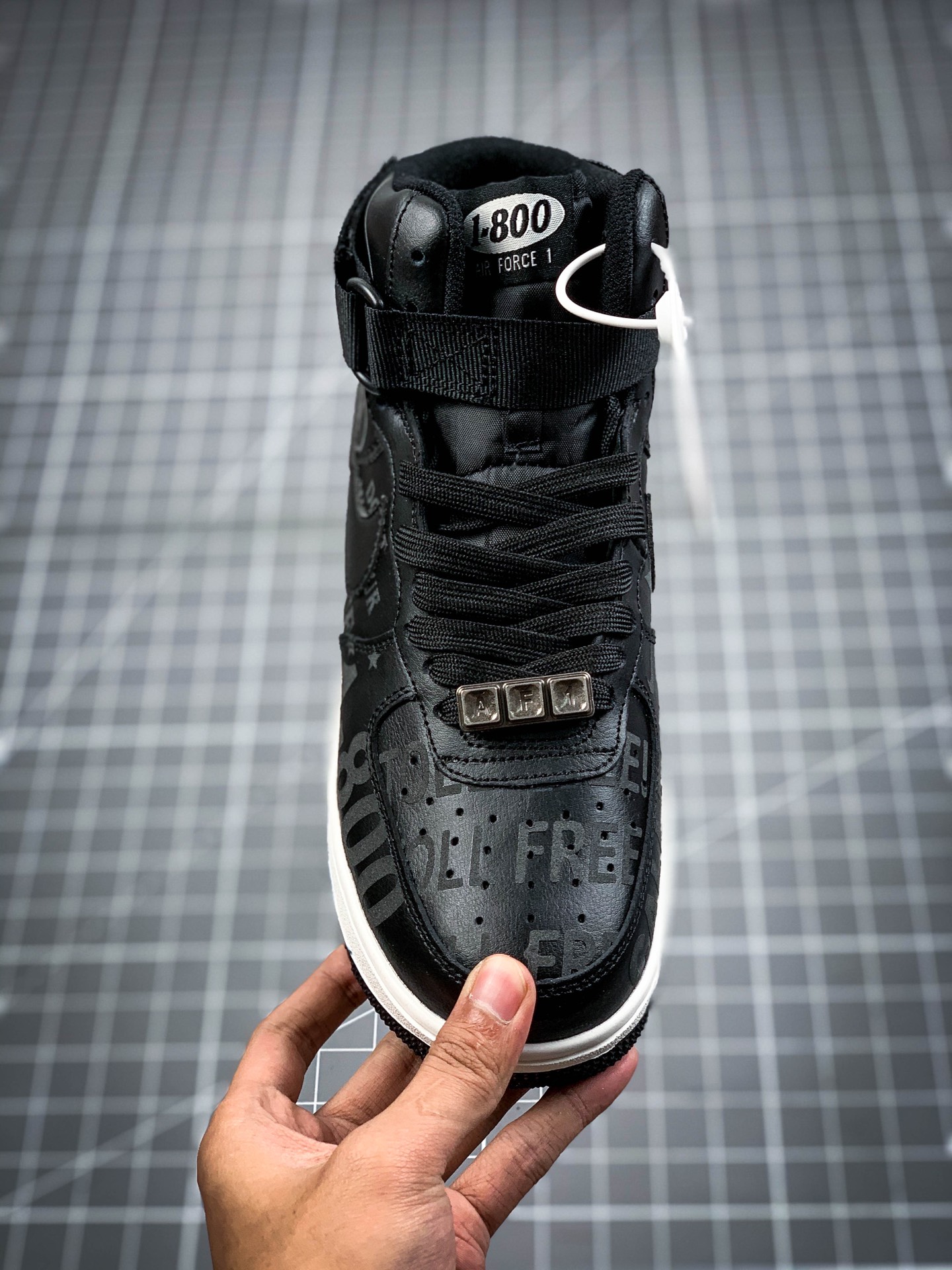 220 Nike Air Force 1 High’07 LV8 Premium “Toll Free” 黑灰3M 空军一号中帮百搭休闲运动板鞋 CU1414-001