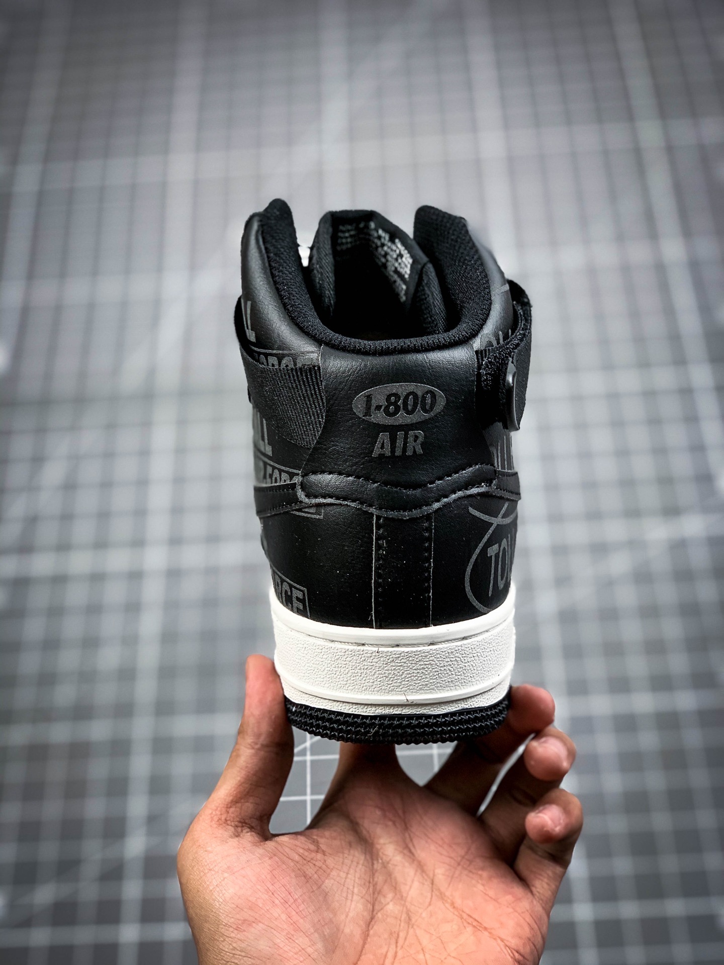 220 Nike Air Force 1 High’07 LV8 Premium “Toll Free” 黑灰3M 空军一号中帮百搭休闲运动板鞋 CU1414-001
