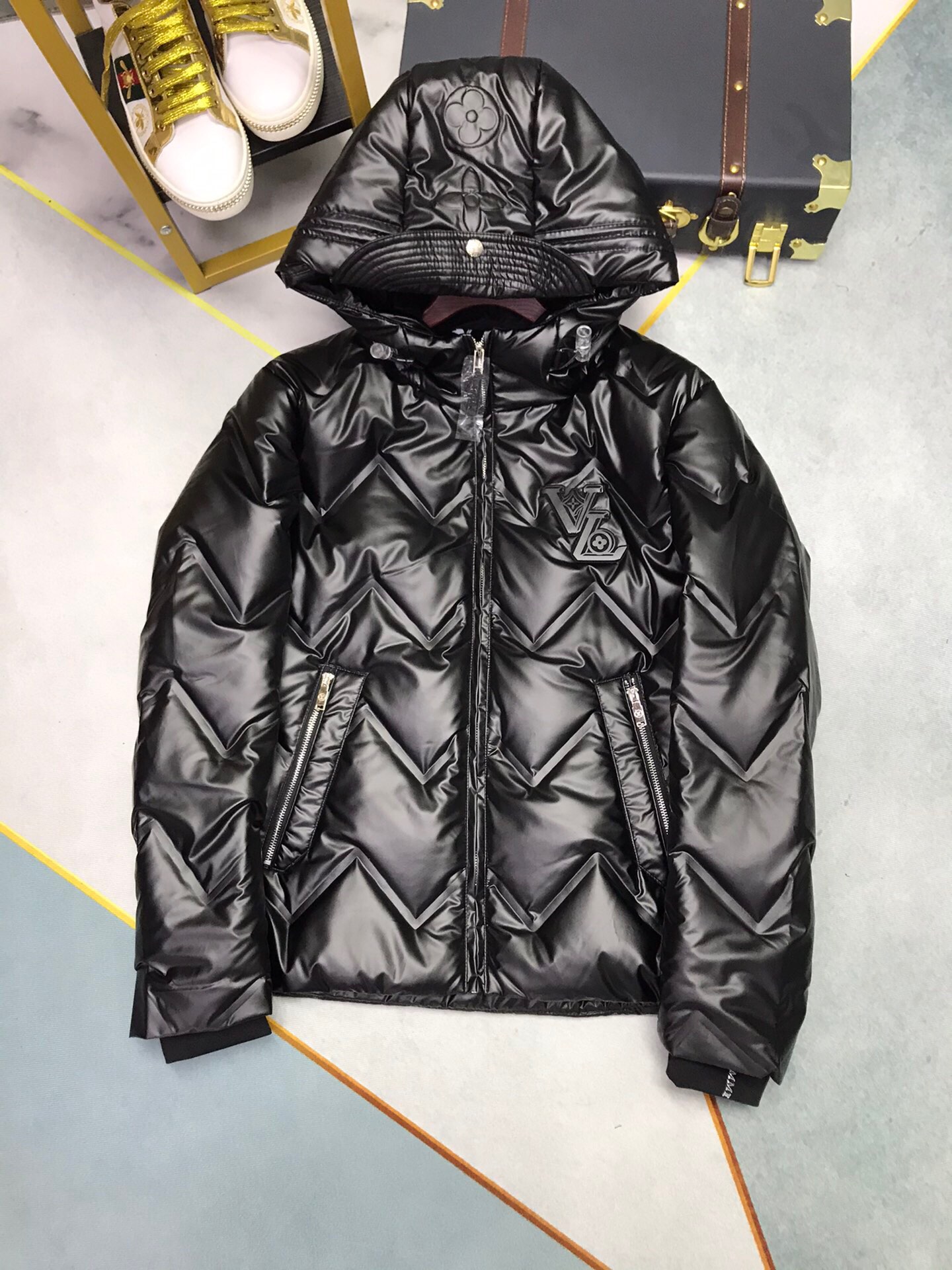Louis Vuitton Clothing Down Jacket White Sewing Duck Down Fall/Winter Collection Fashion