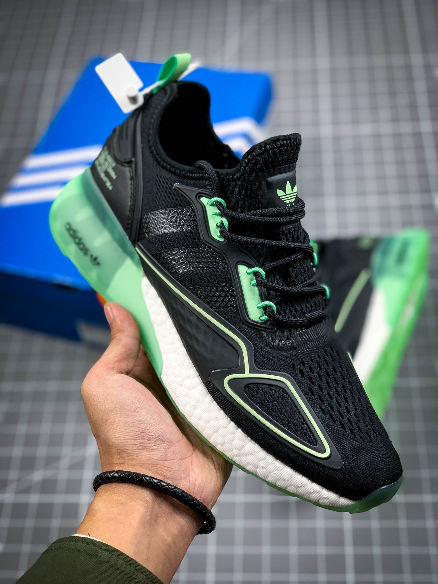 240 纯原版 新品首发新色出 阿迪达斯 Adidas Originals ZX 2K Boost 全新爆米花缓震休闲运动跑鞋 H67935