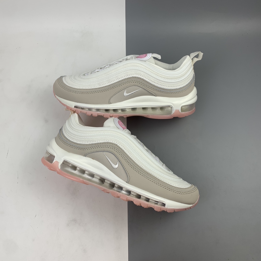 220 Nk Wmns Air Max 97 米白粉 复古气垫百搭休闲运动慢跑鞋 CT1904-100