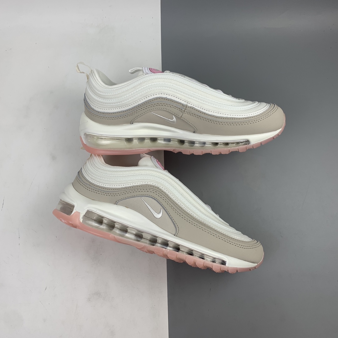 220 Nk Wmns Air Max 97 米白粉 复古气垫百搭休闲运动慢跑鞋 CT1904-100
