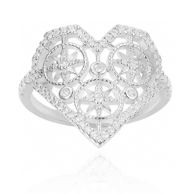 💰75 高品质❗Apm monaco 浪漫镂空爱心心形❤戒指！浪漫心形，为情人节增添幸福甜蜜的信物！BlingBling的爱心少女心满满，让人无法抗拒地喜欢～码数678