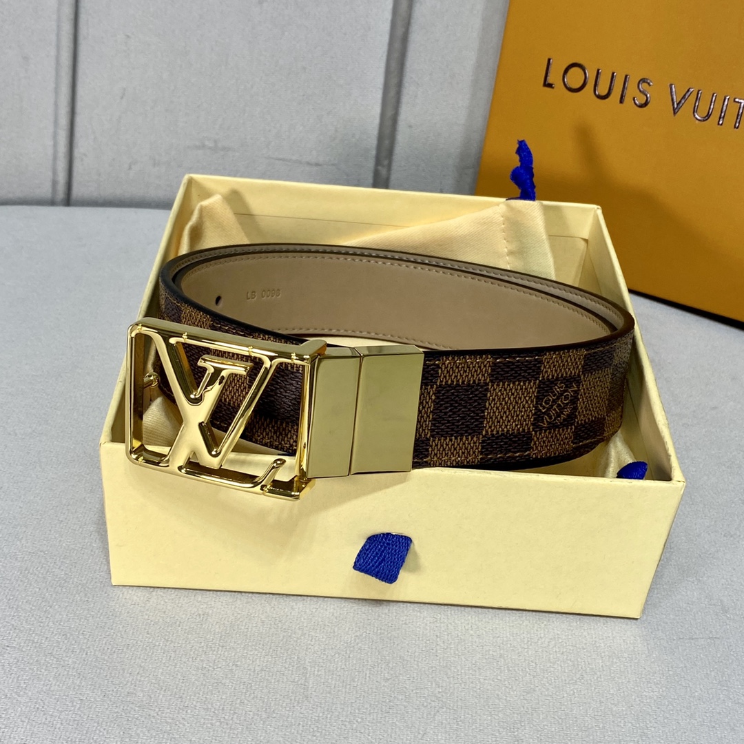 Outlet 1:1 Replica
 Louis Vuitton Belts Men Canvas