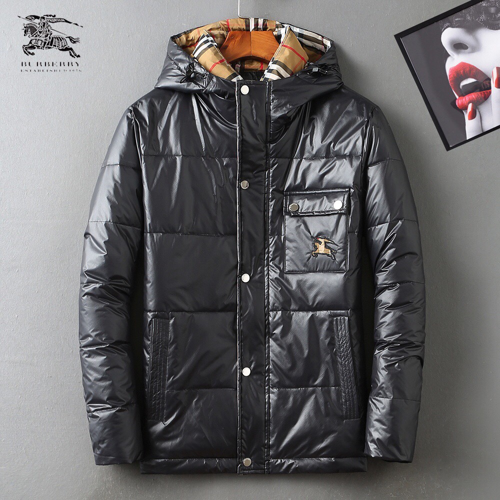 Burberry Clothing Down Jacket White Down Polyester Duck Winter Collection Fashion
