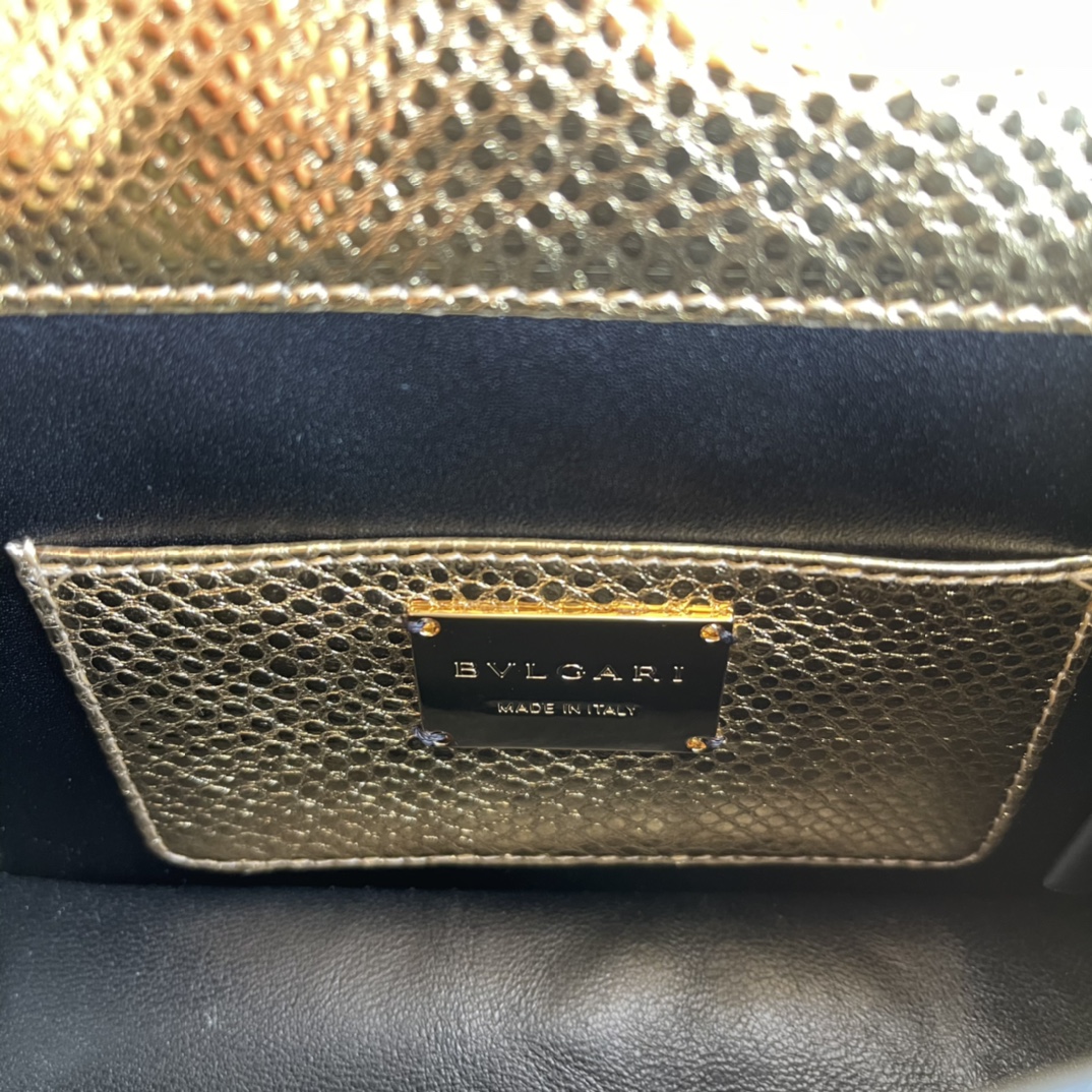 BVLGARI宝格丽Serpenti Forever系列限量款水蛇皮材质链条包290544