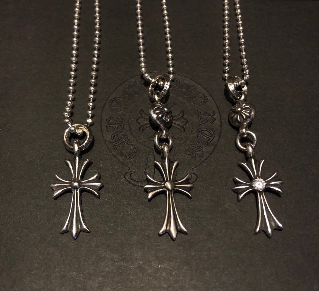 Chrome Hearts 𝗖𝗵𝗿𝗼𝗺𝗲 𝗛𝗲𝗮𝗿𝘁𝘀克罗心 十字吊珠链 三款