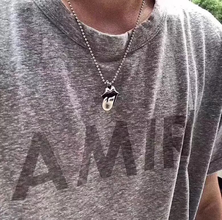 Chrome Hearts 𝐂𝐡𝐫𝐨𝐦𝐞 𝐡𝐞𝐚𝐫𝐭𝐬 克罗心 摇滚舌头项链