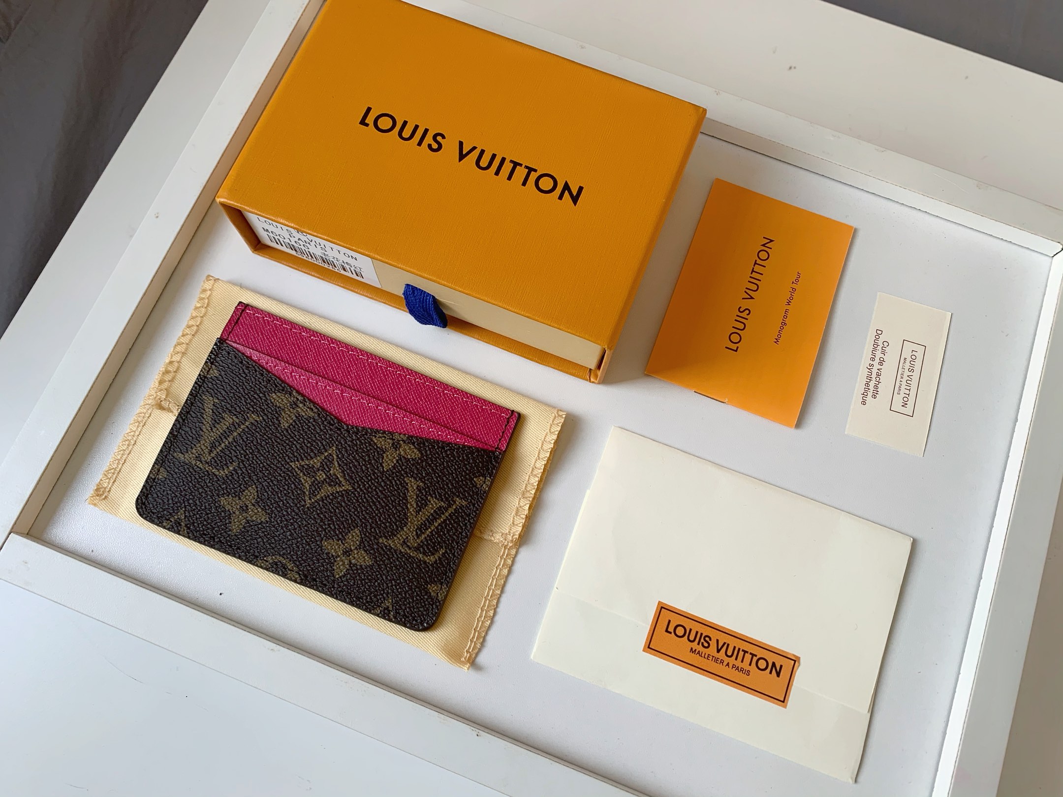 Louis Vuitton Wallet Card pack Black Canvas M60166