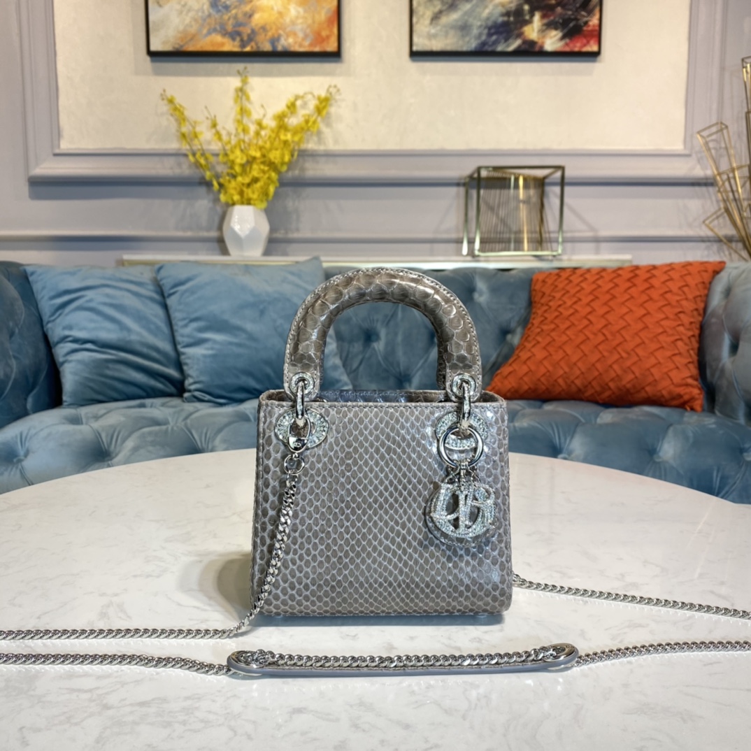 7 Star Quality Designer Replica
 Dior Lady Handbags Crossbody & Shoulder Bags 2023 Replica Wholesale Cheap Sales Online
 Grey Snake Skin