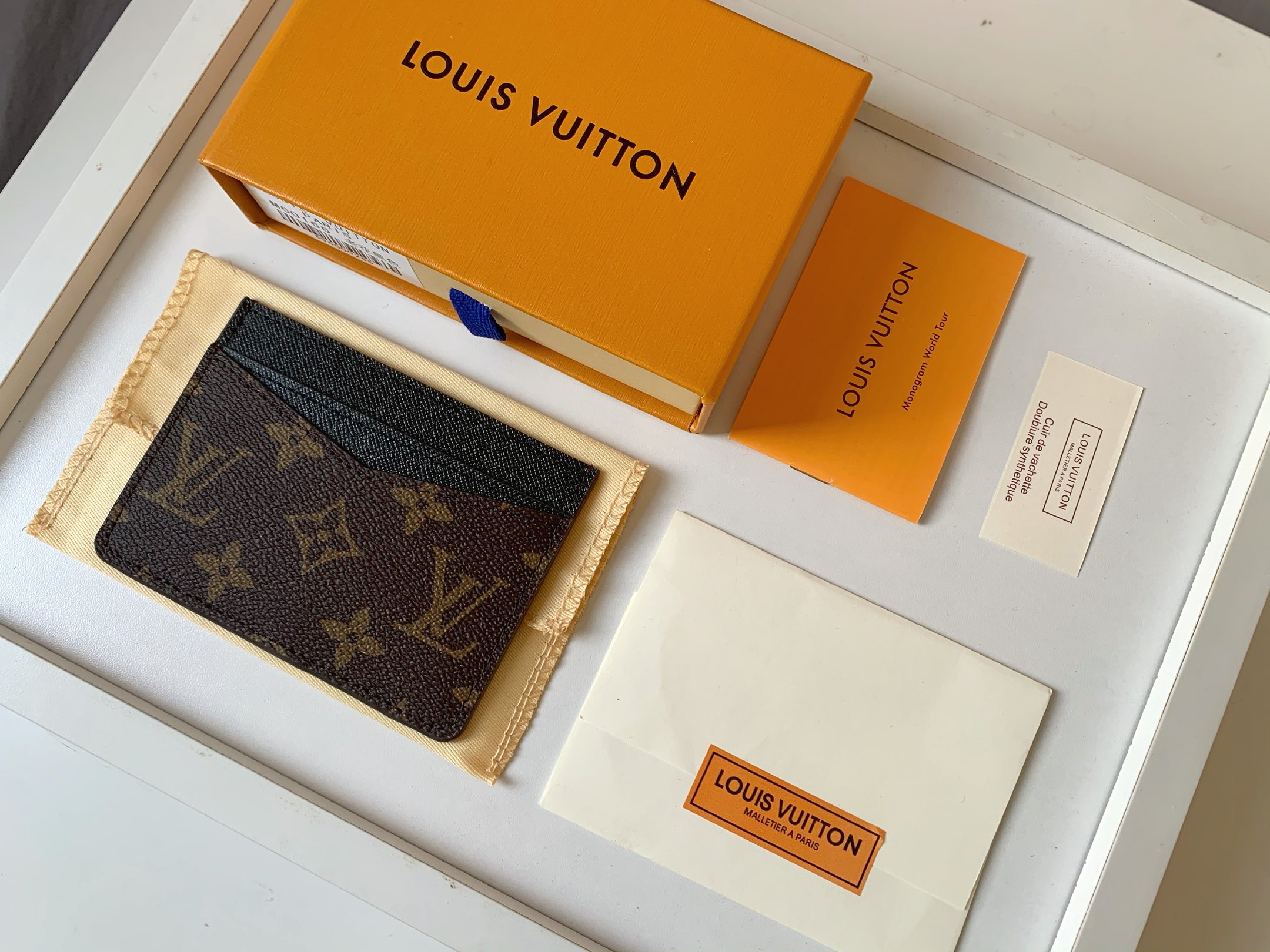 Louis Vuitton Wallet Card pack Black Canvas M60166