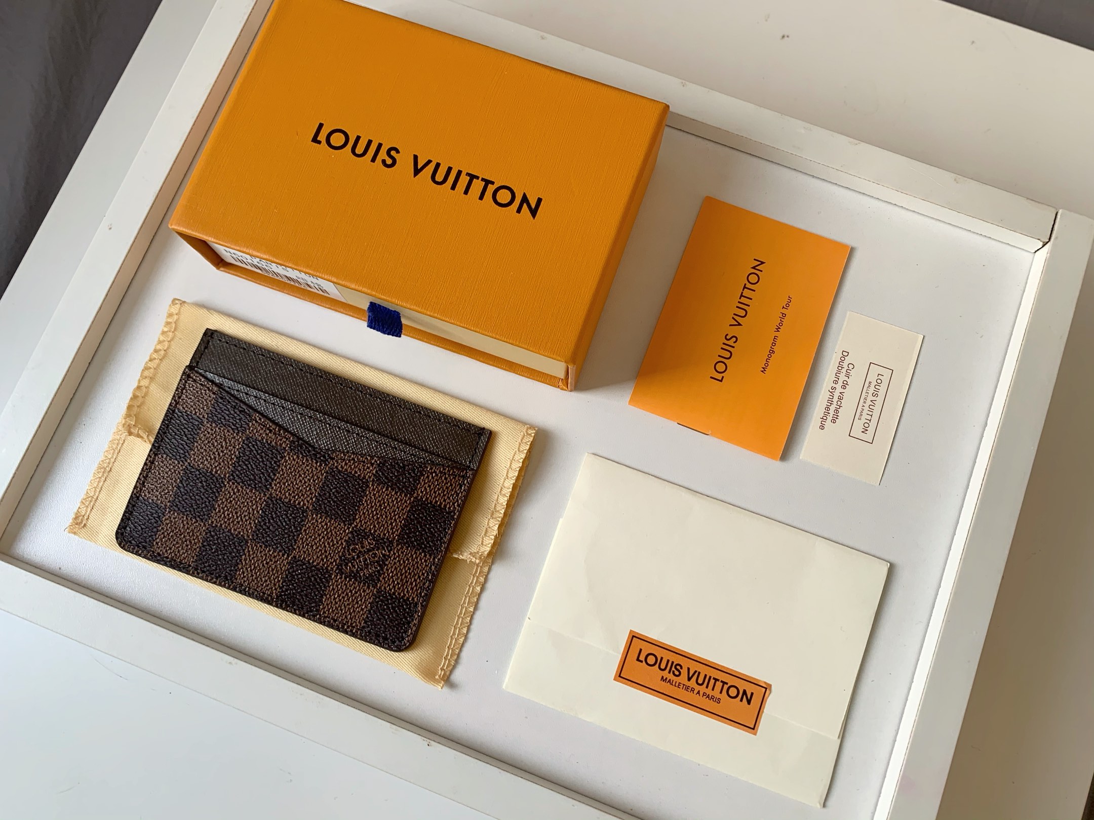 Louis Vuitton Wallet Card pack Black Canvas M60166