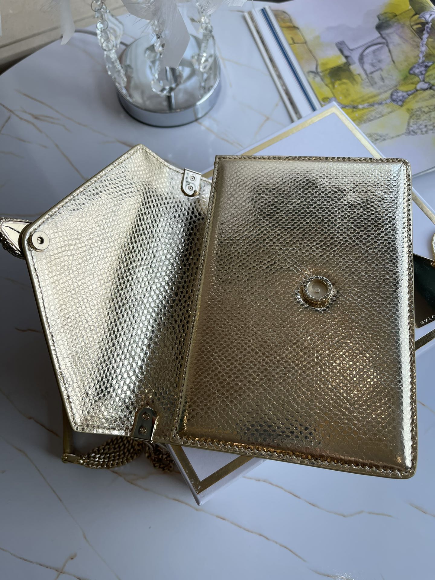 BVLGARI宝格丽Serpenti Forever系列限量款水蛇皮材质链条包290544