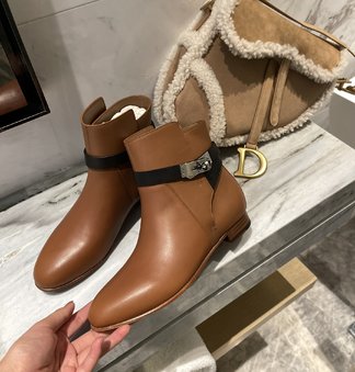Hermes Kelly Replica Short Boots Luxury Fake Calfskin Cowhide Fashion