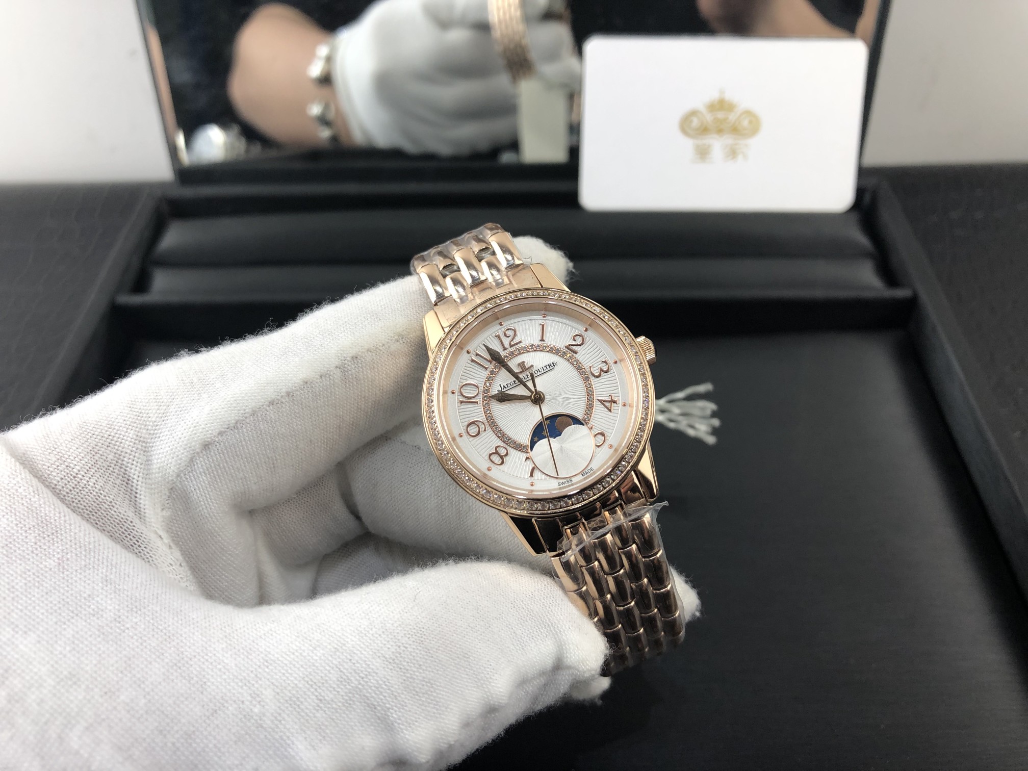 Cartier 皇家 积家约会系列月相全玫瑰金女表
