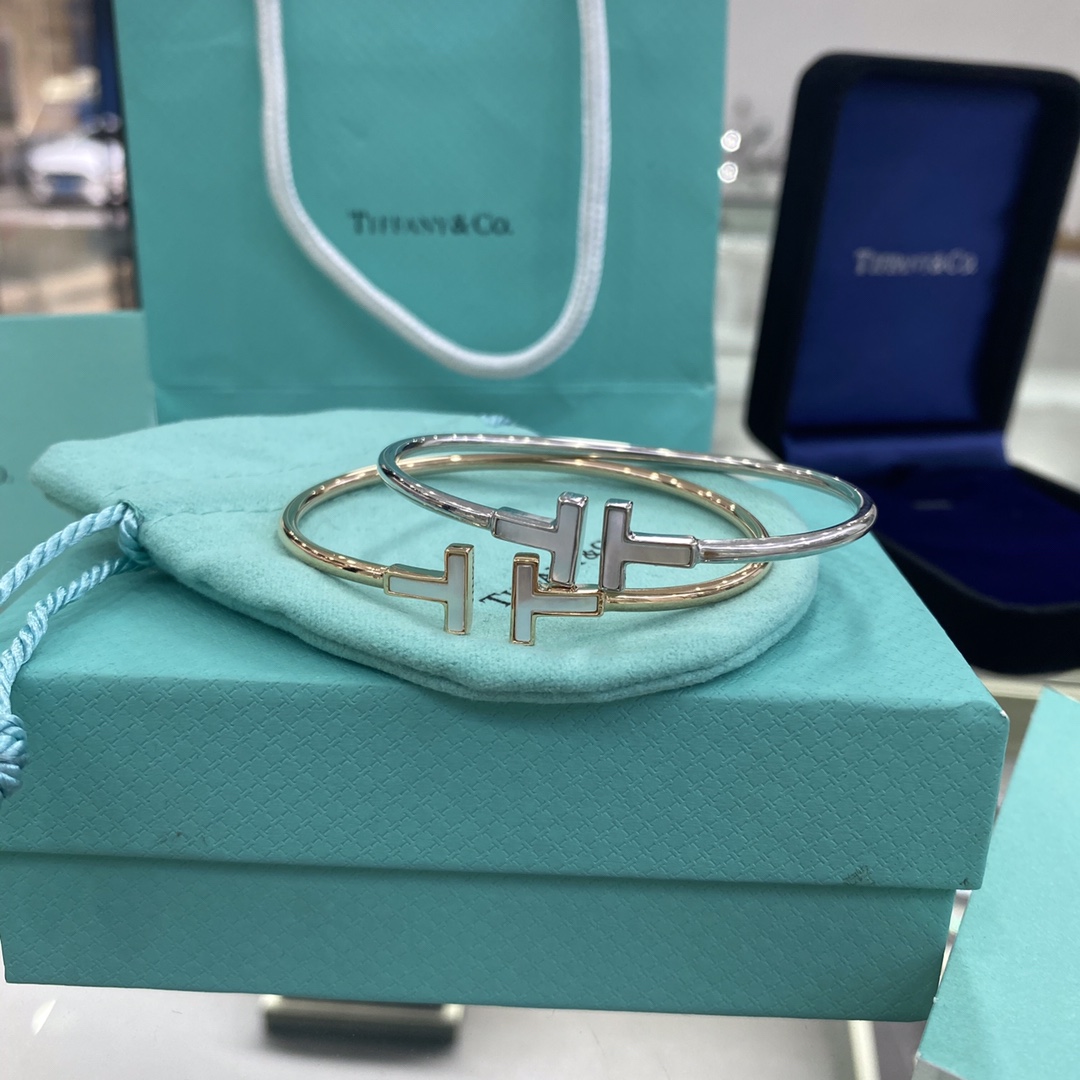 NO:360275,Tiffany Double T Bracelet Full Diamond / White Fritillaria / Half Diamond Half Diamond Enamel / Light Body Style All Rose Gold | Platinum, Tiffany Bracelet, tiffany, bracelet19860909蒂芙尼 双T手镯 满钻 / 白贝母 / 半钻半贝 半钻珐琅 / 光身款 都 玫瑰金 ｜白金,蒂芙尼手镯,tiffany,bracelet,Jewelry