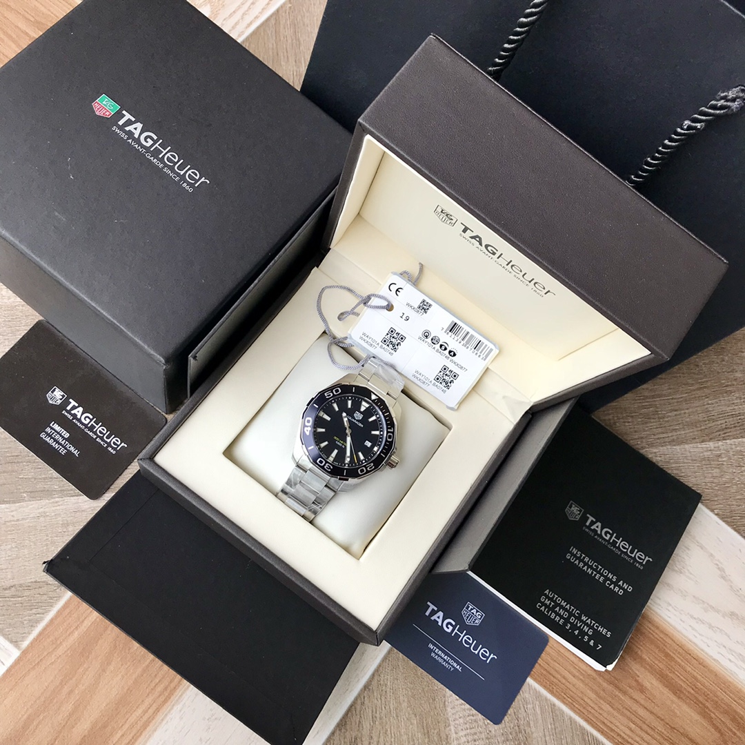 ¡El lote admite correo directo de Hong Kong y EE. UU. Tagheuer original, reloj de cuarzo de la serie TAG Heuer Aquarace…