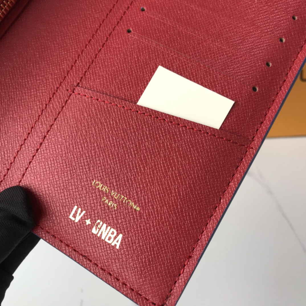 Close up of the bill compartment in a slim profile leather bifold wallet