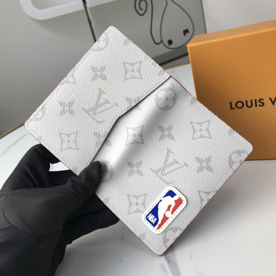 Premium leather card holder, front view