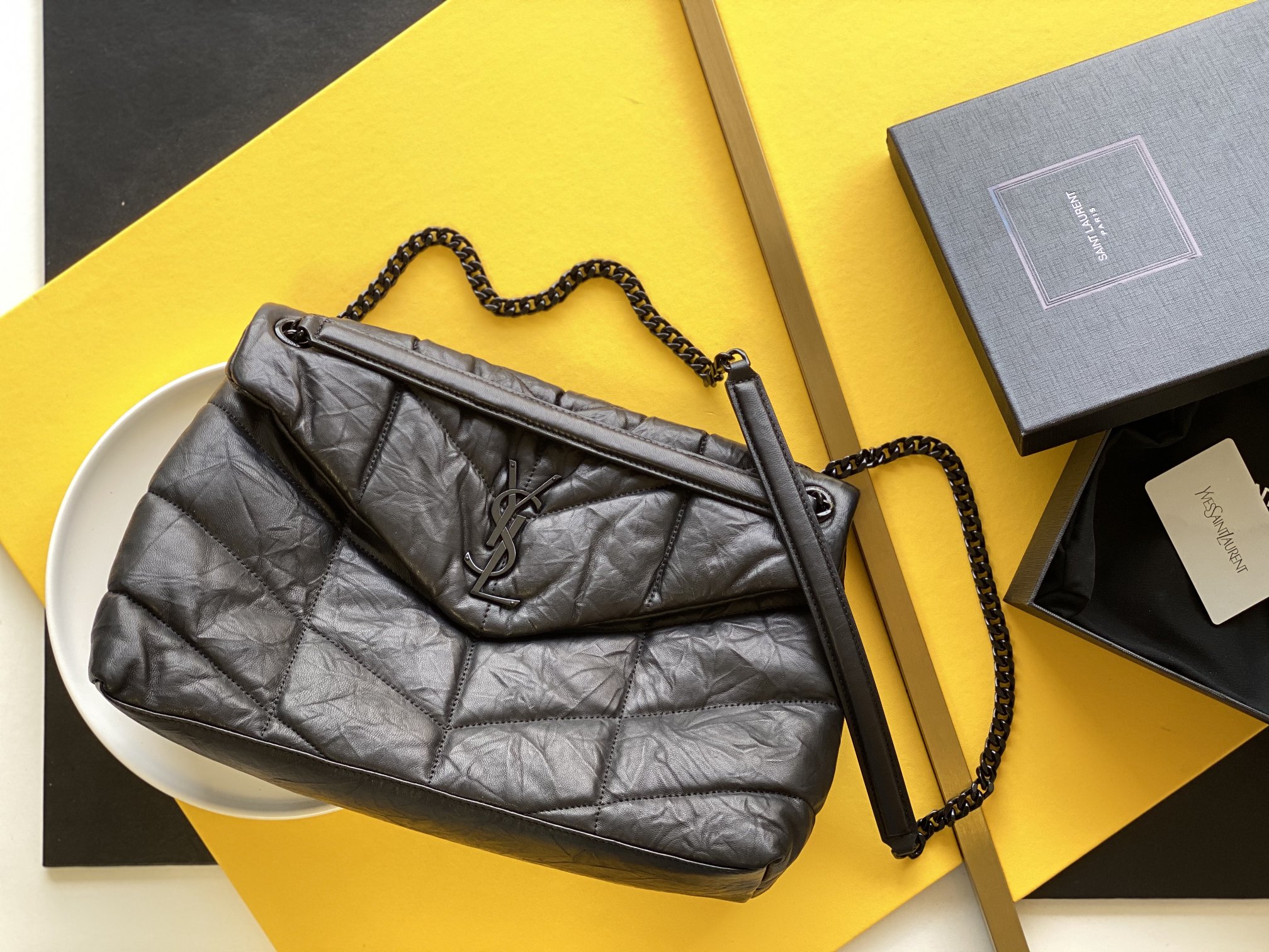 LOULOU PUFFER Lambskin Quilted Chain Bag