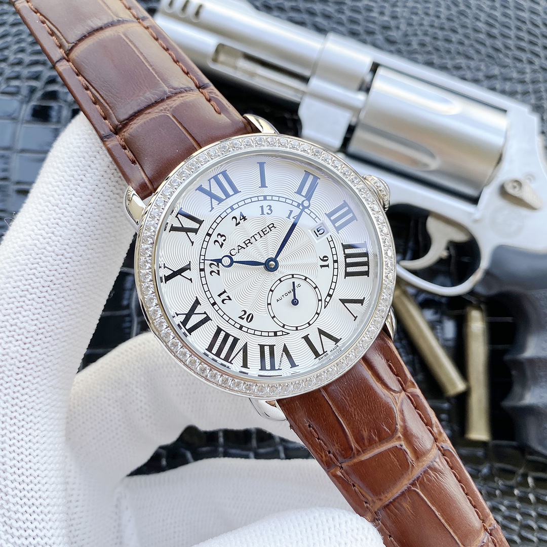 カルティエ 2針半爆款男表 - 高級自動機械時計