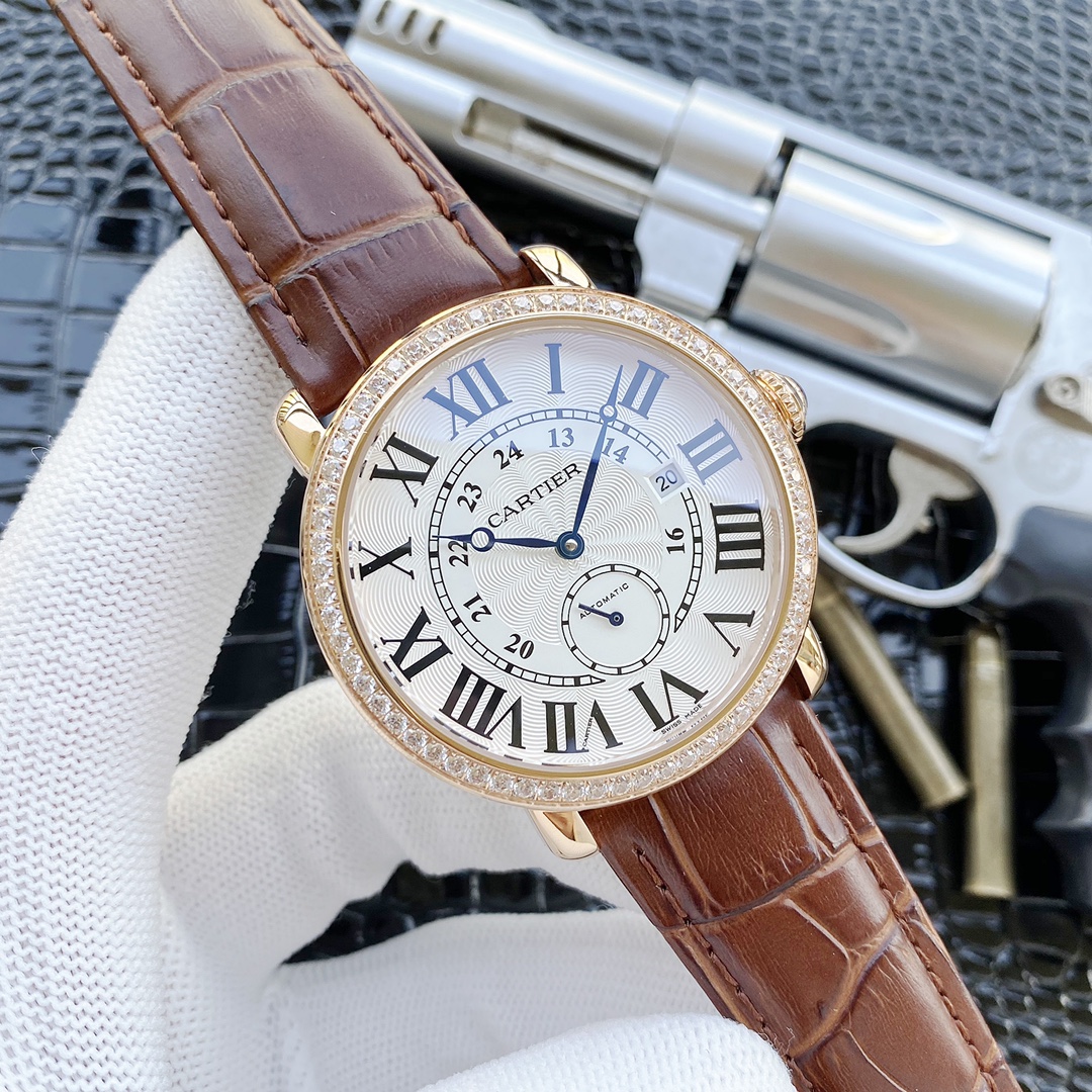 カルティエ 2針半爆款男表 - 高級自動機械時計
