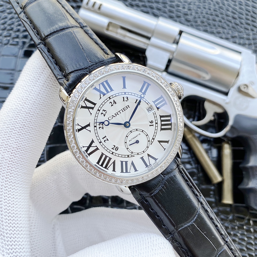 カルティエ 2針半爆款男表 - 高級自動機械時計
