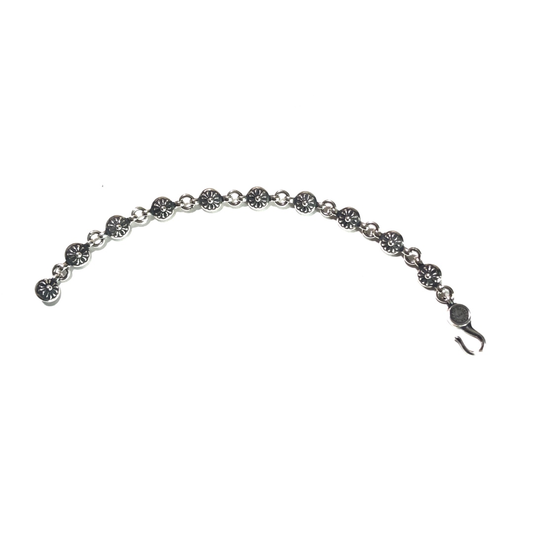 Chrome Hearts 𝐂𝐡𝐫𝐨𝐦𝐞 𝐡𝐞𝐚𝐫𝐭𝐬 克罗心圆球十字花手链