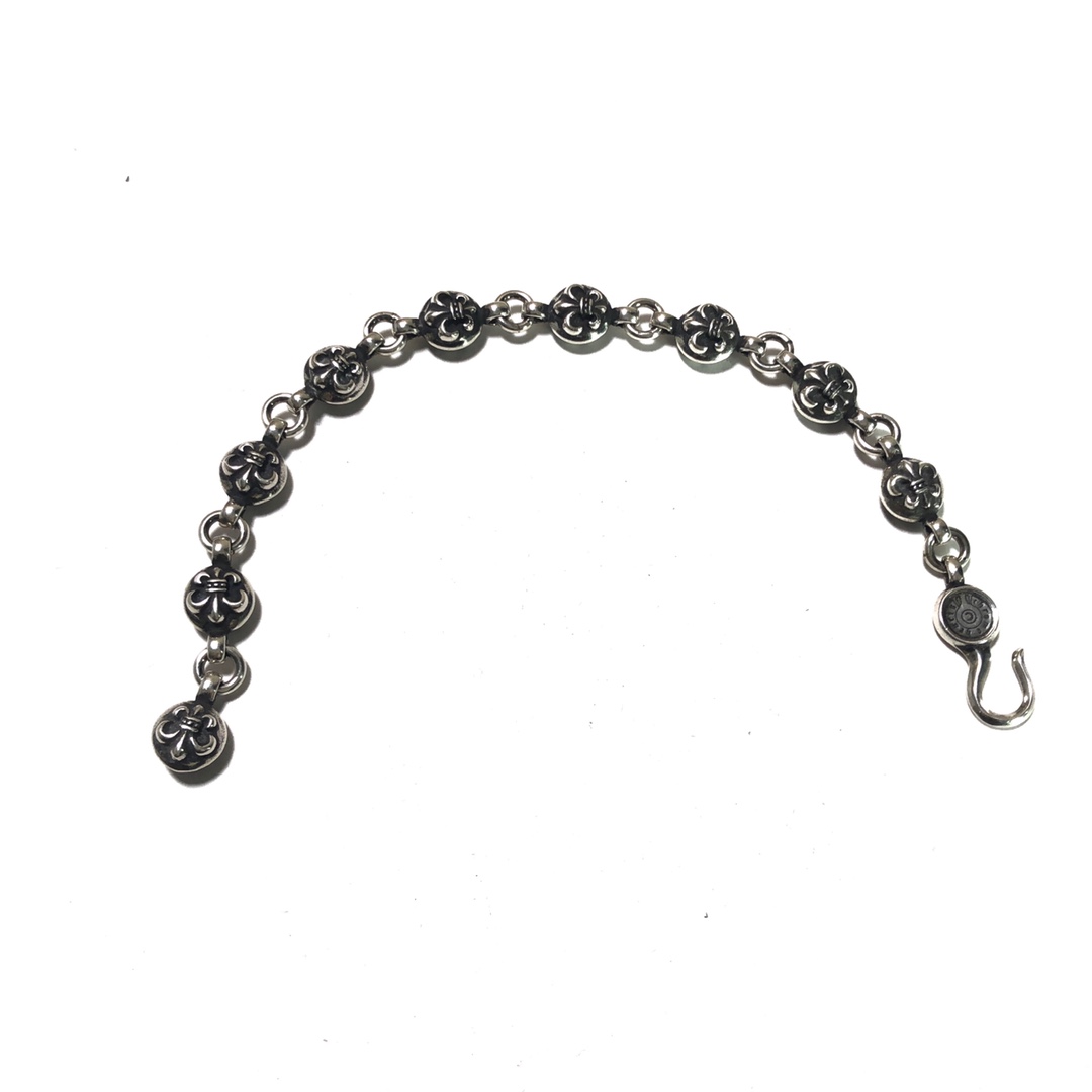 Chrome Hearts 𝐂𝐡𝐫𝐨𝐦𝐞 𝐡𝐞𝐚𝐫𝐭𝐬克罗心圆球船锚花手链
