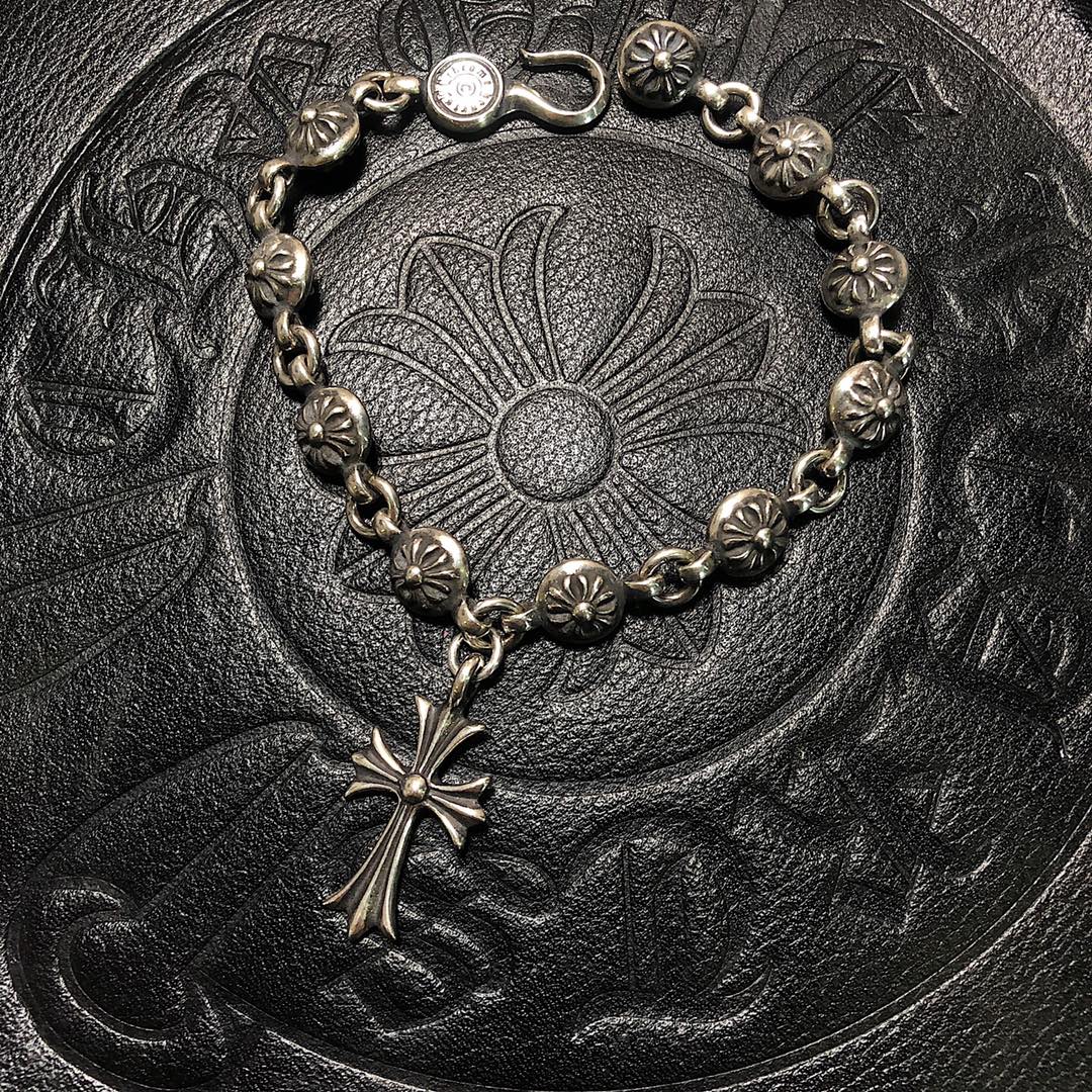Chrome Hearts 新品上架𝐂𝐡𝐫𝐨𝐦𝐞 𝐡𝐞𝐚𝐫𝐭𝐬 克罗心十字架手链