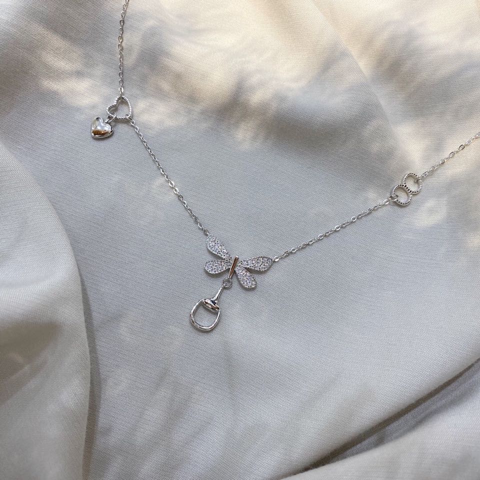 NO:101484,Gucci Gucci Sterling Silver New Butterfly Necklace Size 473cm, Gucci Necklace, Gucci, Gucci, Necklace, Pure Silver19860909Gucci 古驰纯银新款蝴蝶项链 尺寸473cm,古驰项链,gucci,gucci,necklace,pure silver,Jewelry