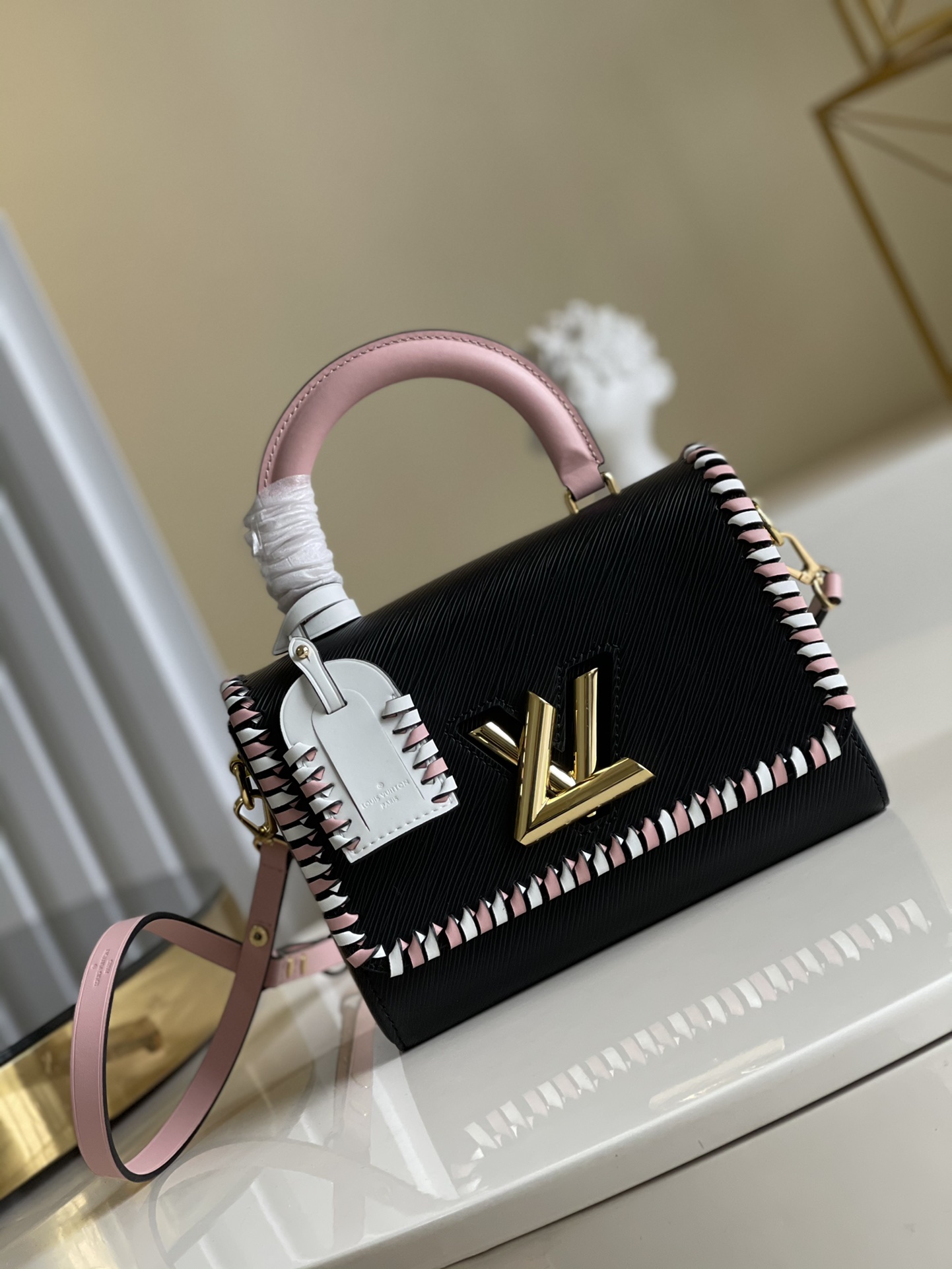 Louis Vuitton Bags Handbags Black Weave Monogram Canvas M50283